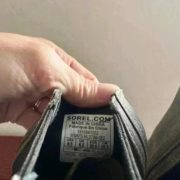 Women's Sorel JOAN UPTOWN CHELSEA Leather Winter Boots 1915841052 QUARRY Sz 8.5 - Picture 10 of 11